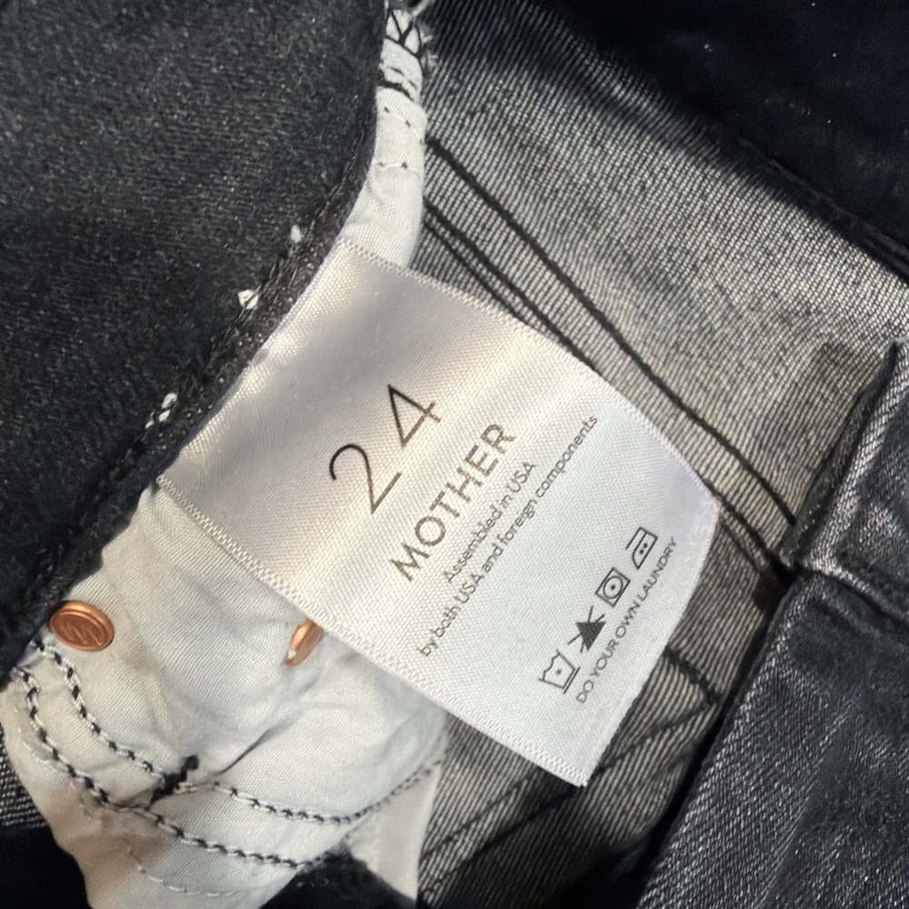 Mother Jeans Womens 24 The Weekender Fray Flare Thunder Road Denim Stretch - Picture 5 of 13